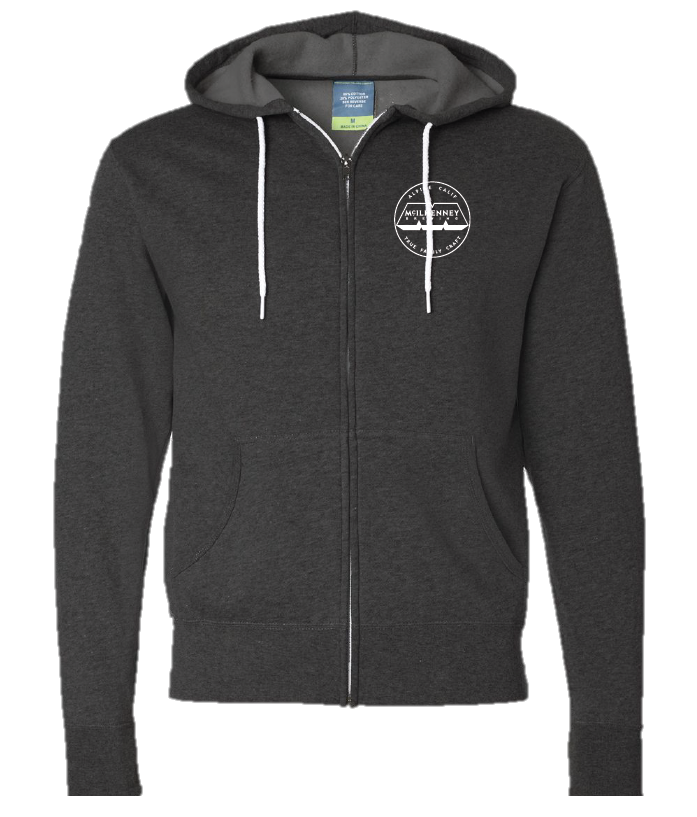 Grey Zipup Hoodie McIlhenney Brewing